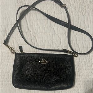 Coach Black Leather Wristlet